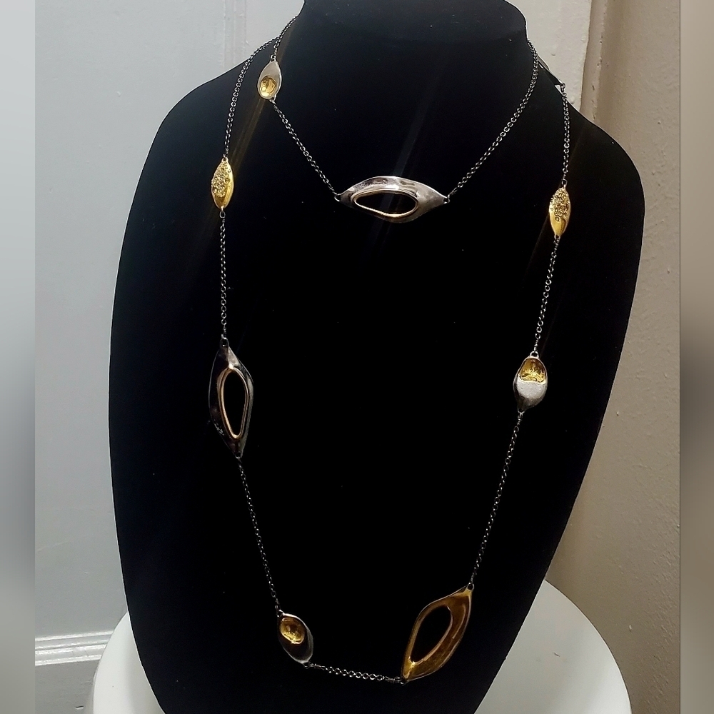 Long Multitone Chain Necklace. 🌴 - Picture 9 of 11